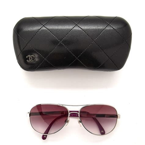 chanel aviator sunglasses purple